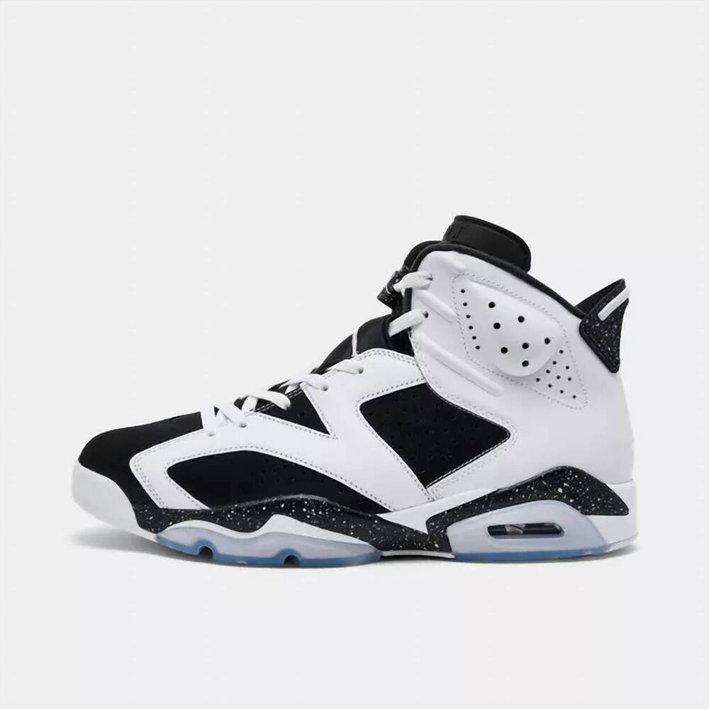 NEW NIKE men's air jordan 6 retro shoes in white/black